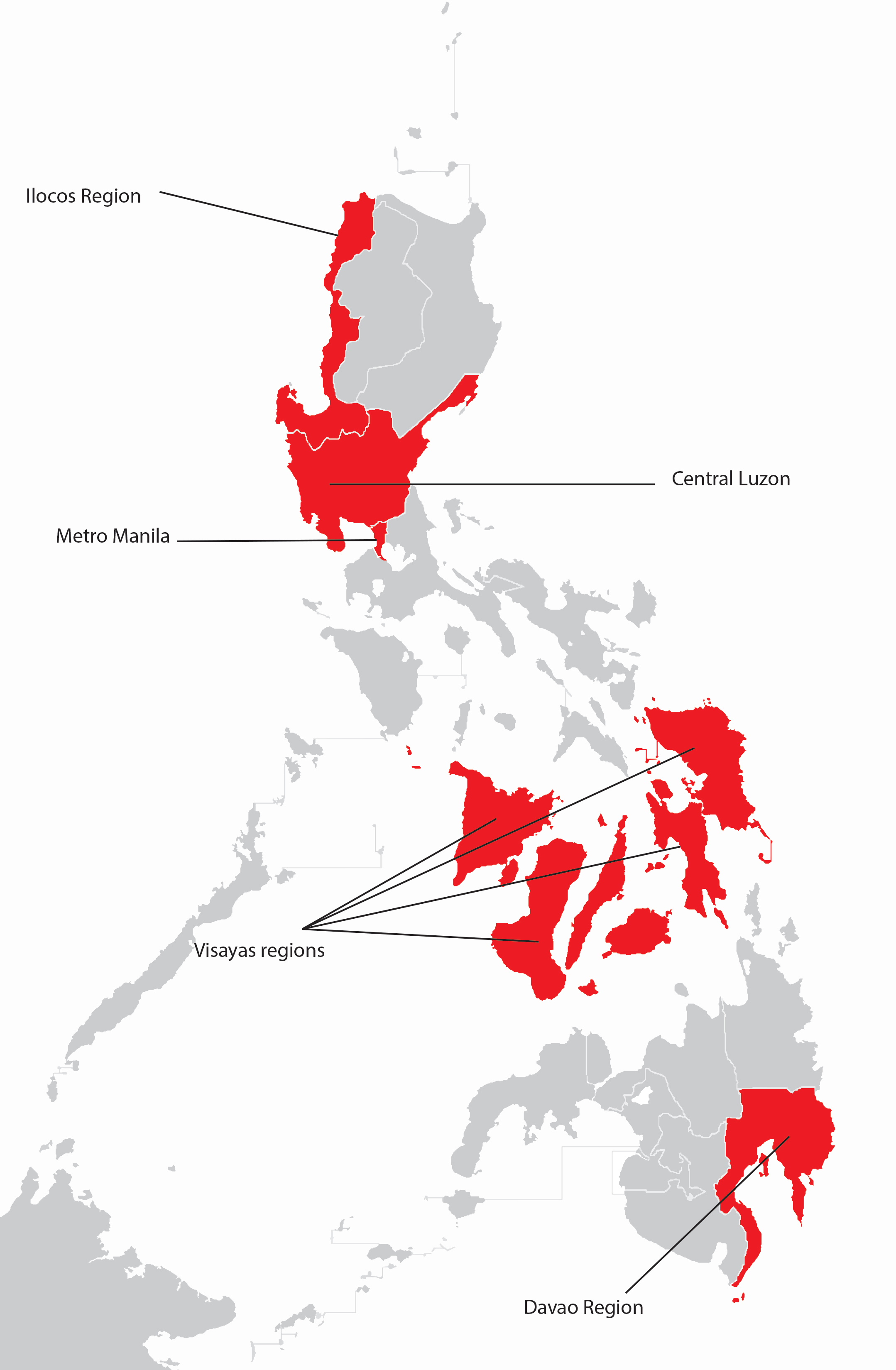 Figure 4.2: Regions of the Philippines.